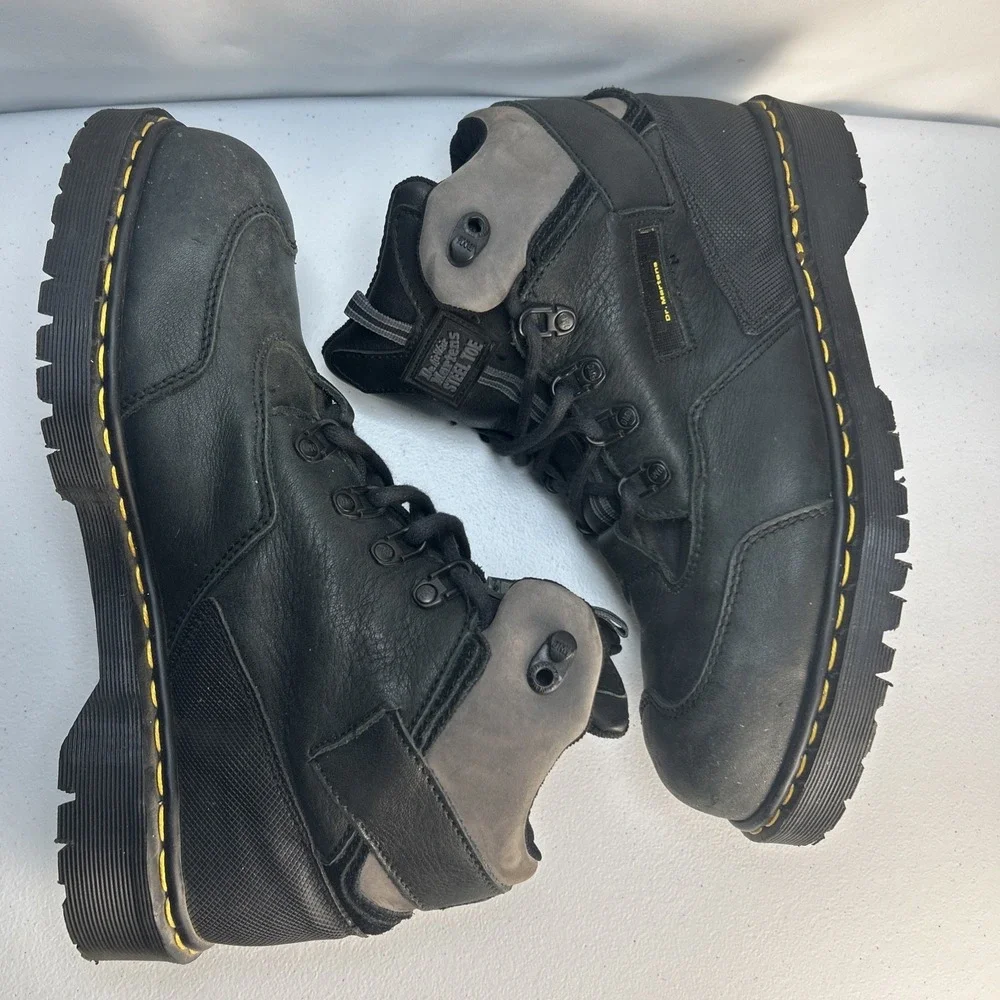 Dr. Martens Industrial Steel Toe Work Boots Black Leather Mens Size 11 AirWair